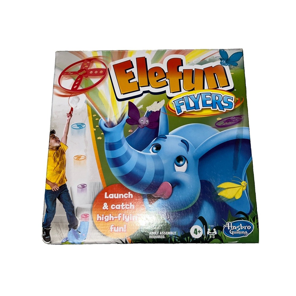 Hasbro Elefun Flyers Launch & Catch Kids Game Ages 4+ Fun Party Game 14 Discs